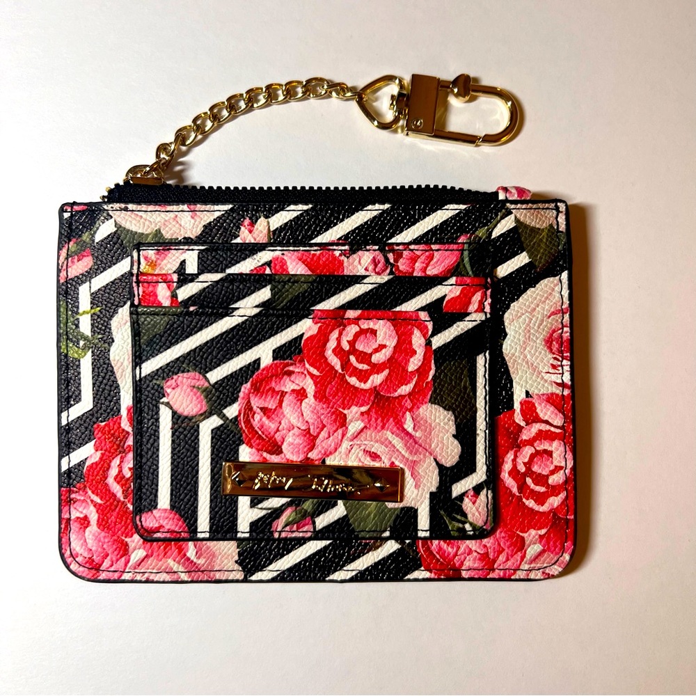 Betsy Johnson Floral Zip card holder coin purse